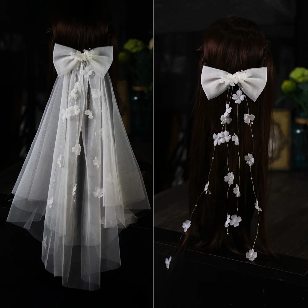 

Wedding Bow Veil with Comb Soft Elegant Short Tulle Bridal Marriage for Women Bridal Veils Accessories