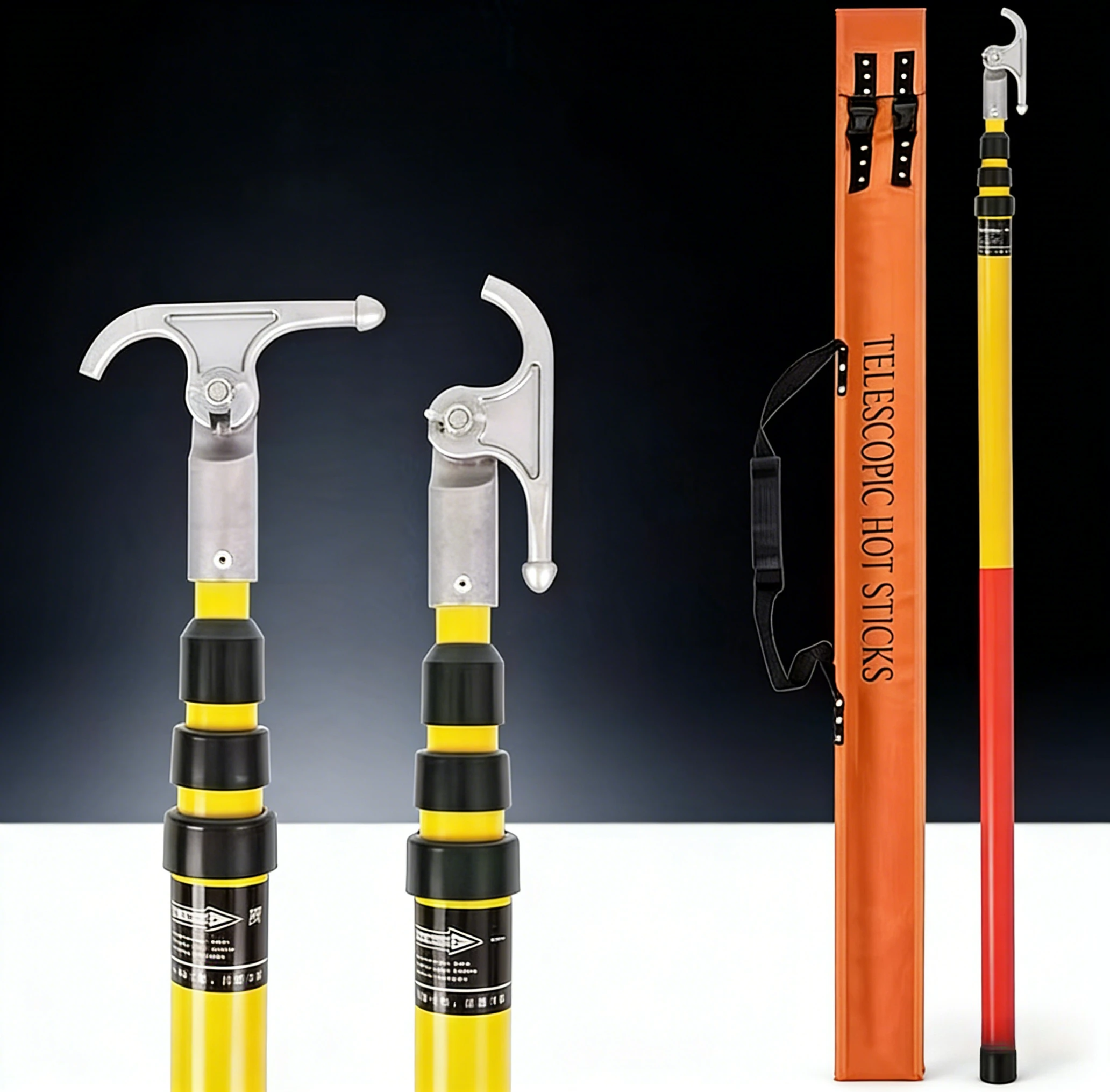 Triangle Fiberglass (FRP) High-Voltage Telescopic Hot Stick: 3-10M Operating Rod for Electric Power