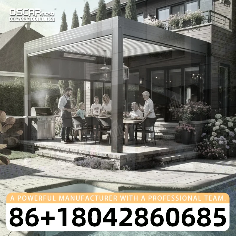 Outdoor Aluminum Space Gazebo Tent Patio Arbour Furniture for Backyard Garden Picnic pergola