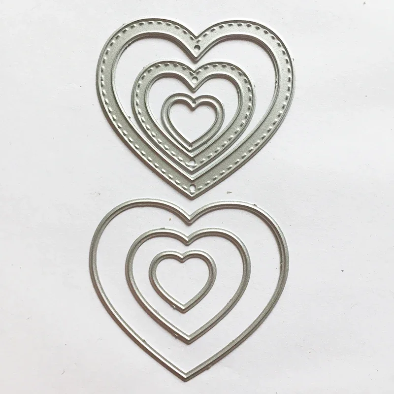 Heart Stitch Frame Dies Scrapbooking Stencil Shake  Metal Cutting Dies New 2024 Craft Die Cut Christmas Card Making Photo Album