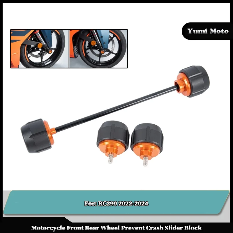 

Motorcycle Front Wheel Rear Wheel Crash Slider Pads Motorcycle Spindle Bobbins For KTM RC390 2022-2024 2023 RC 390