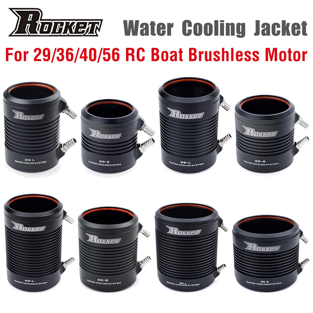 Rocket Aluminum 29 36 40 56 Water Cooling Jacket Cover for RC Boat Brushless Motor