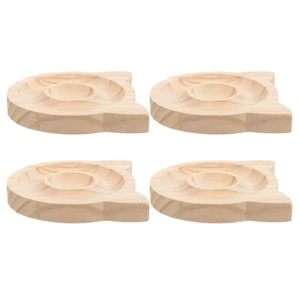 

2Pcs Wooden Jewelry Bracelet Tray Cat Ear Design Jewelry Organizer Storage Tray for DIY Craft Beads Bangles Necklaces Display