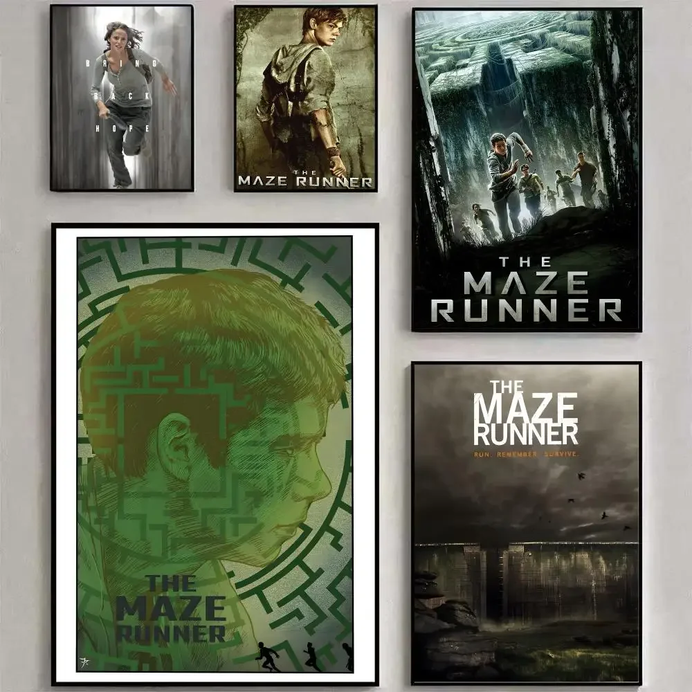 Movie Series The Maze Runner Poster Matte Peel And Stick Self Adhesive PVC Removable Waterproof Frameless Bedroom Living Room