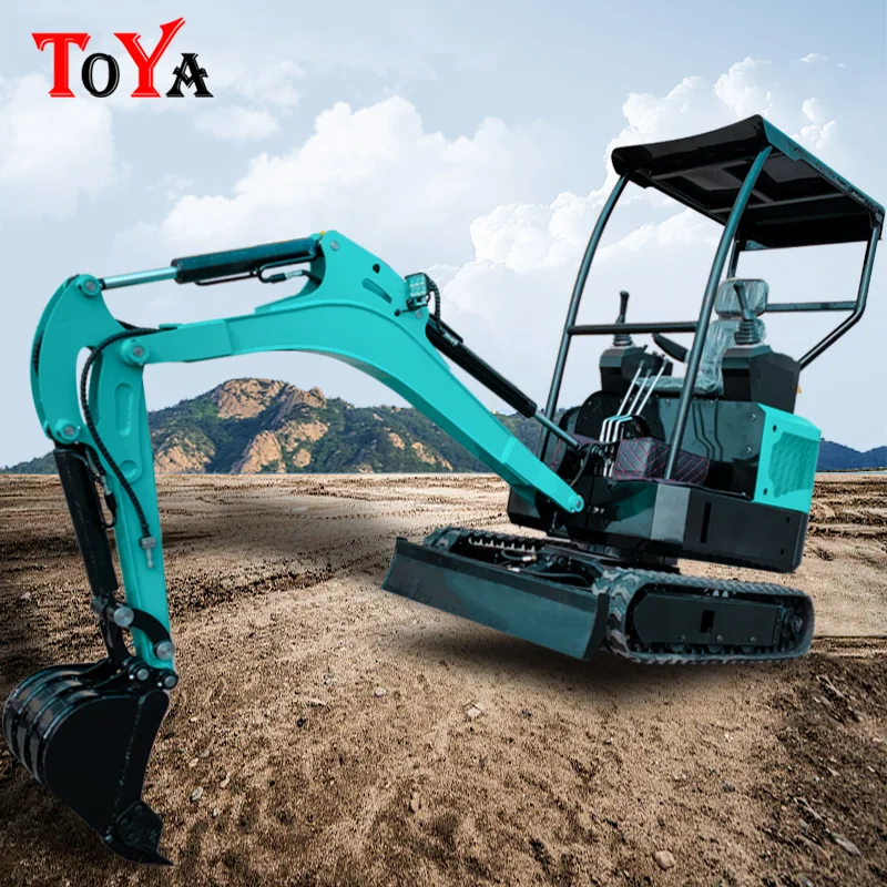 Small excavator, household soil excavation, agricultural engineering, micro hook machine, orchard greenhouse micro excavation,