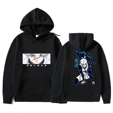 Nagi Seishiro Genius Blue Lock Anime printed hoodie Men's high-quality casual Sweatshirt Y2K