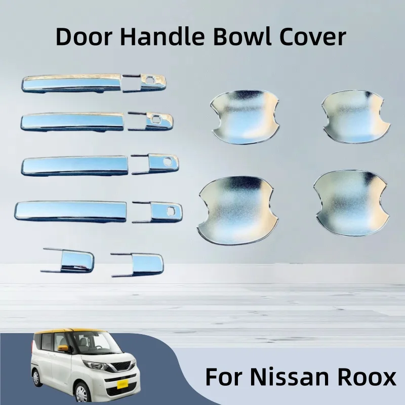 Car Housing Replace For Nissan Roox Exterior Door Handle Bowl Cover Cars Accessories Car Exterior Chrome Components Decorate