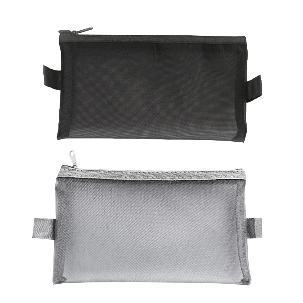 

4 Pcs Large Capacity Pencil Case Stationery Bag File Zipper Mesh Pouch Material Office School Supplies Organizer