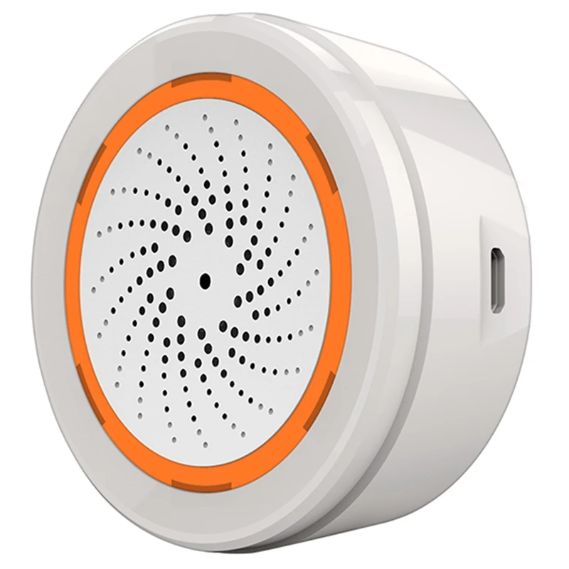 Zigbee NEO 90DB Sound And Light Sensor Tuya Smart Life Built-In Siren Alarm Sensor
