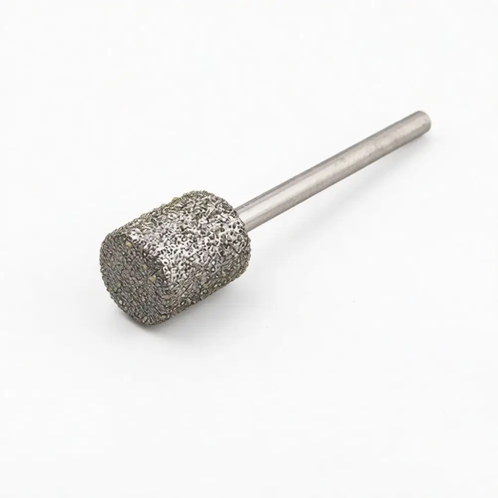 Cylinder Diamond Point Grinding Head Burr For Jade Gemstone Electric Rotary Tool Engraving Polishing Bits Professional DIY