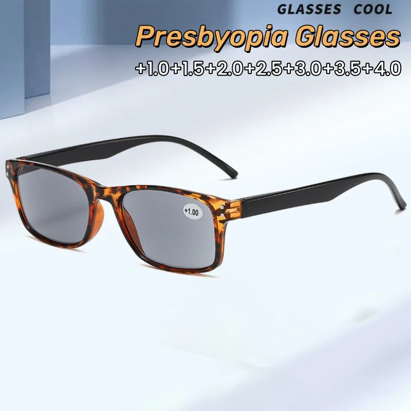 

New High-definition Gray Lenses Reading Sunglasses Outdoor UV Resistant Classic Popular Unisex Eyeglasses +1.0 To +4.0