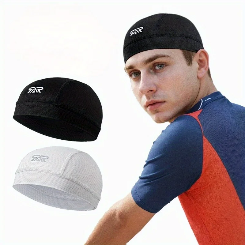1Pc Summer Cooling Cycling Caps Sunscreen Quick Drying Helmet Liner Sweat Wicking  Running Motorcycle Hat Fits for Men Women