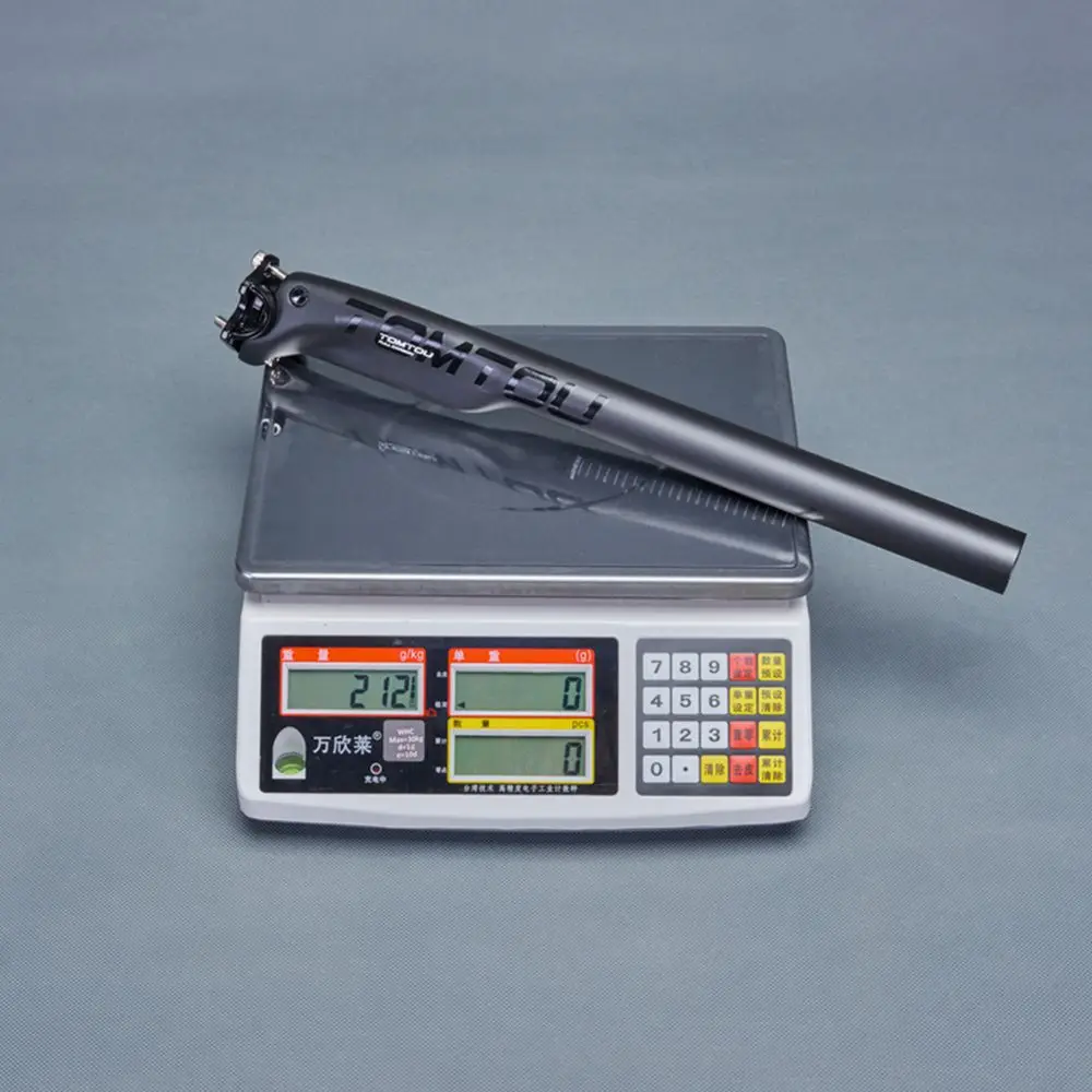 

TOMTOU подседельный штырь из углеродного волокна, подседельный штырь для велосипеда, установка 20 мм, трубка сиденья для велосипеда 27,2/30,8/31,6*350/400 мм, черная отделка, матовая