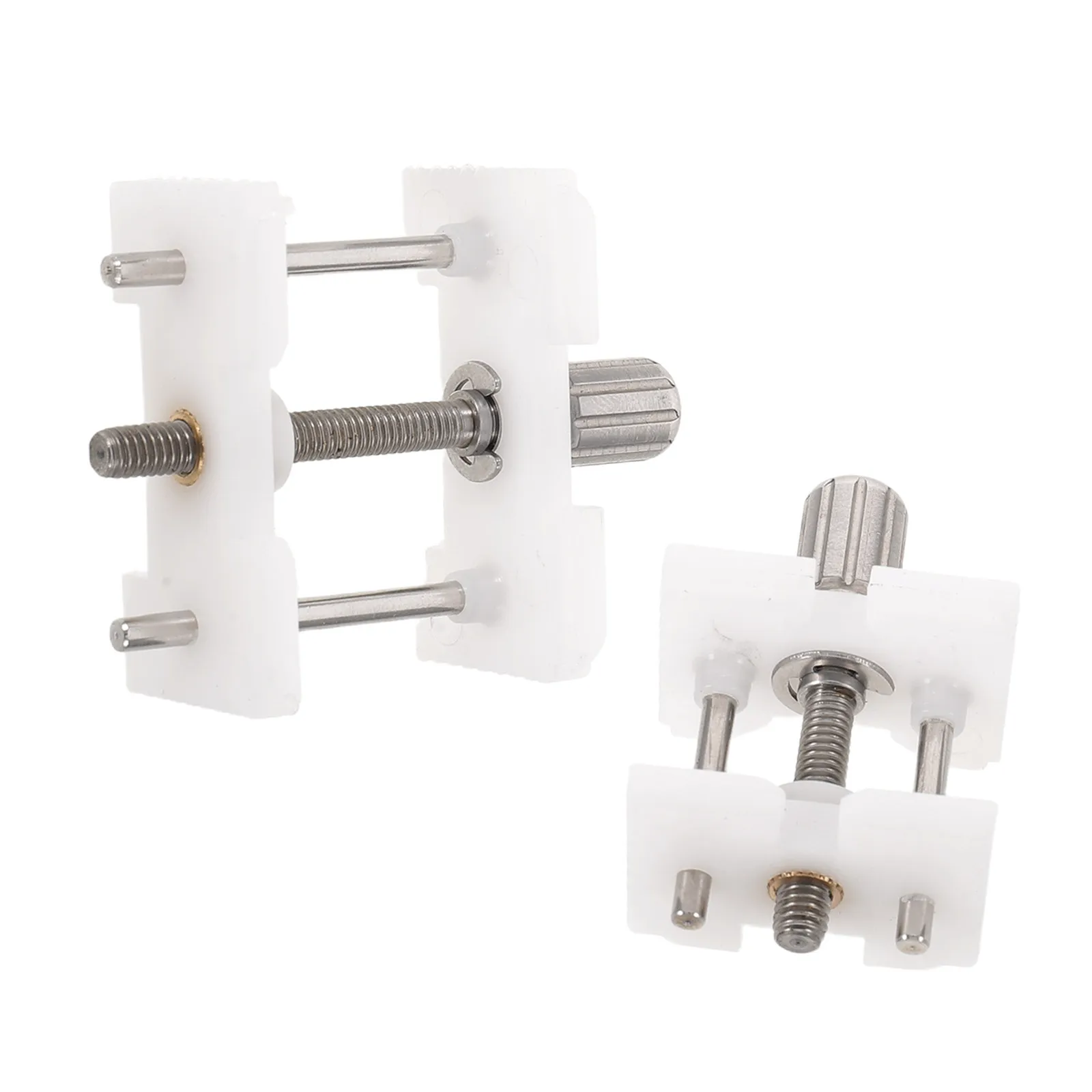 2Pcs Watch Movement Holder Adjustable Metal Extendable Reversible Clamp for Watchmaker Repair Tools Movement Fixation and