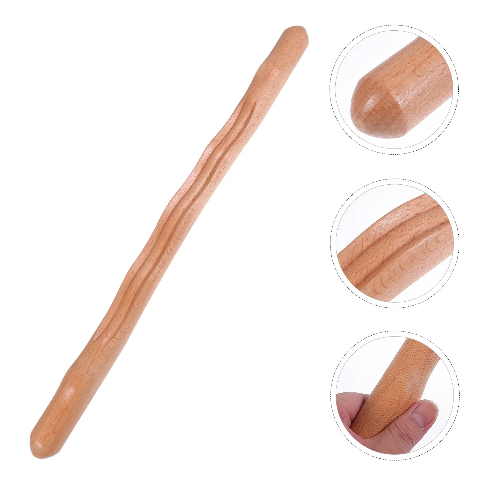 

1Pcs High Quality Beech Wood Massage Rod Safe Comfortable Body Relaxation Tool Promote Tissue Circulation Massage Bar