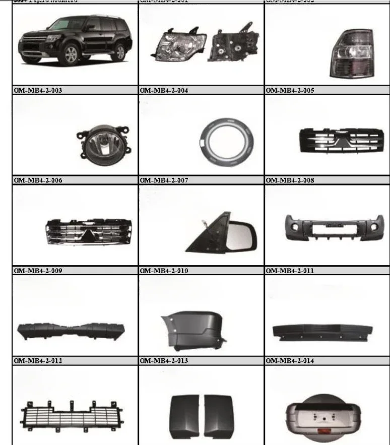 1 ALI Black Inner Door Handle Frame for Pajero V90 MR655490 Inner