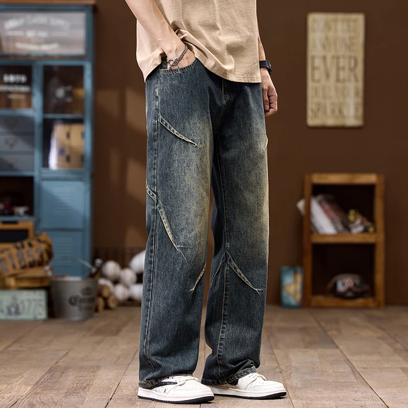2025 New Summer Jeans Loose Straight Casual Versatile Long Pants jeans for men cargo  baggy jeans men clothing