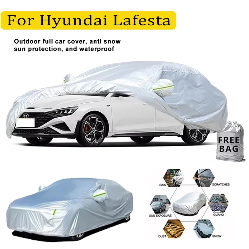 

For Hyundai Lafesta Car Cover Outdoor Protection Full Exterior Snow Cover SunshadeDustproof Protection Cover Car Accessories