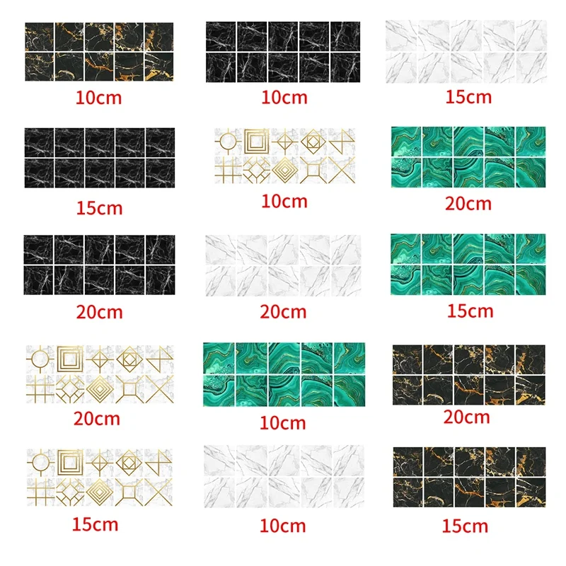 Pegatinas de espejo para pegatinas de azulejos de baño y cocina, decoración autoadhesiva impermeable E L