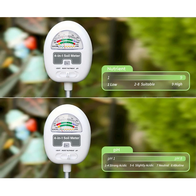 Hot Sale 4-In-1 Soil Moisture Meter Soil PH Meter Soil Water Meter Soil Tester For Moisture For Garden/Farm/Plants