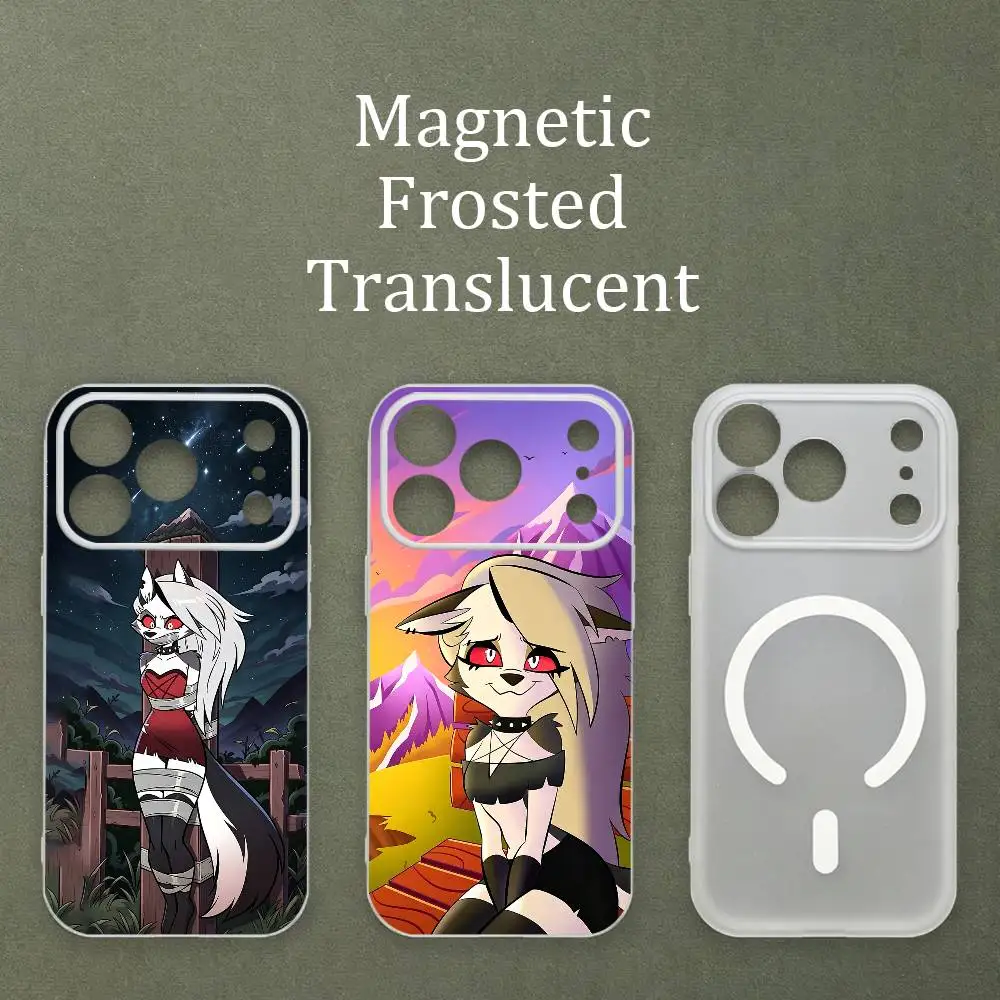 

Wolf Woman L-Loona Magnetic Matte Semi Clear Soft Case For MagSafe Shell iPhone 11 15 17 16 12 14 13 Pro Max