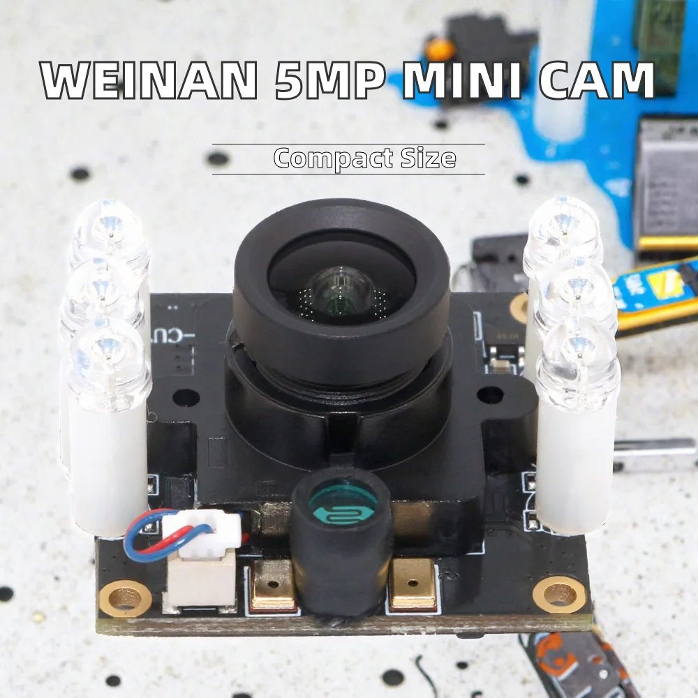 Weinan Electronics 5MP OV5647 Mini Camera Module MIPI CSI 175 Degree FOV 15PIN Fixed Focus 1920X1080 Resolution H.264