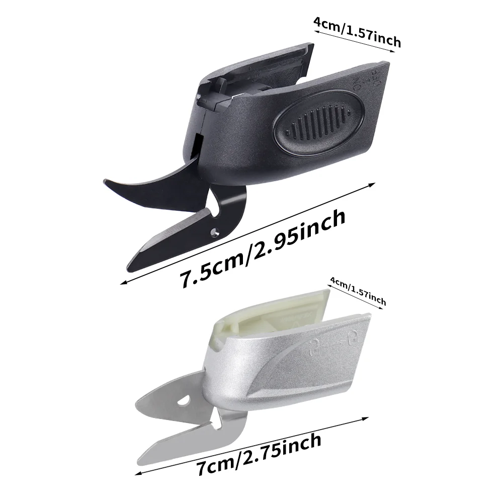 Cuchillas de repuesto inalámbricas para tijeras eléctricas, herramientas de sastre, 3 puntas de repuesto de acero, cabezal de corte duradero y multifuncional, para alfombras, telas, cuero y cartón.
