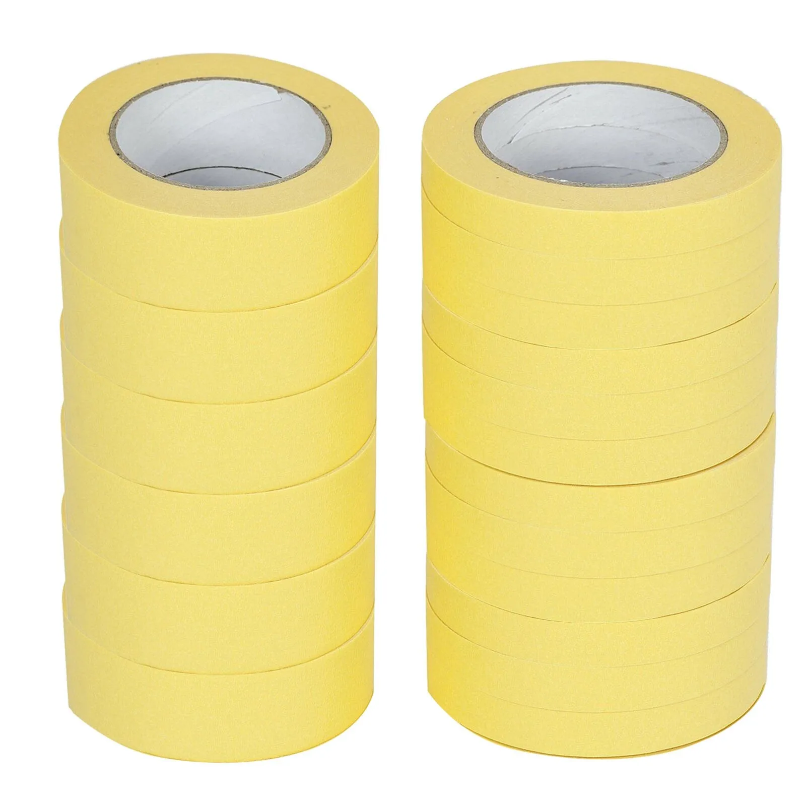 

18 рулонов из 12 желтых лент 06652 длиной 3/4 дюйма и 6 футов 06654, лента 1 1/2 дюйма, втулка каждая