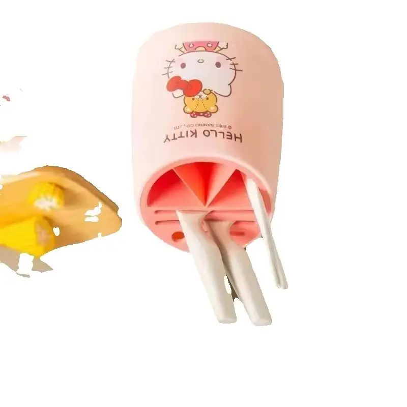 

Anime Cartoon Kawaii Sanrio New HelloKitty Chopstick Holder Kitchen Storage Rack Rotate Removable and Washable Drain Anti-mildew