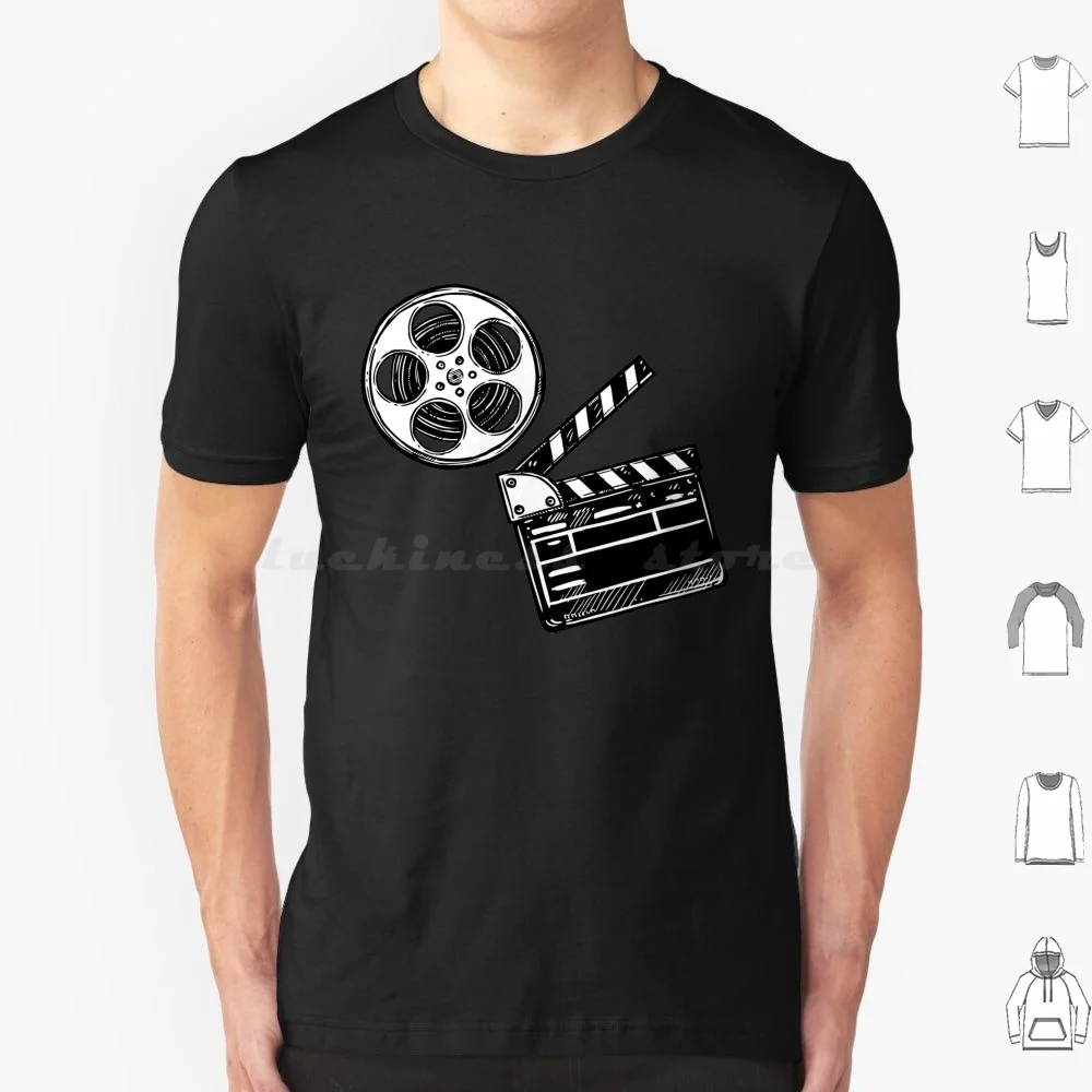 Movies , Film And Clapperboard T Shirt Big Size 100% Cotton Movie Funny Film Cute Love Quote Movies Quotes Tumblr Meme Geek 90s