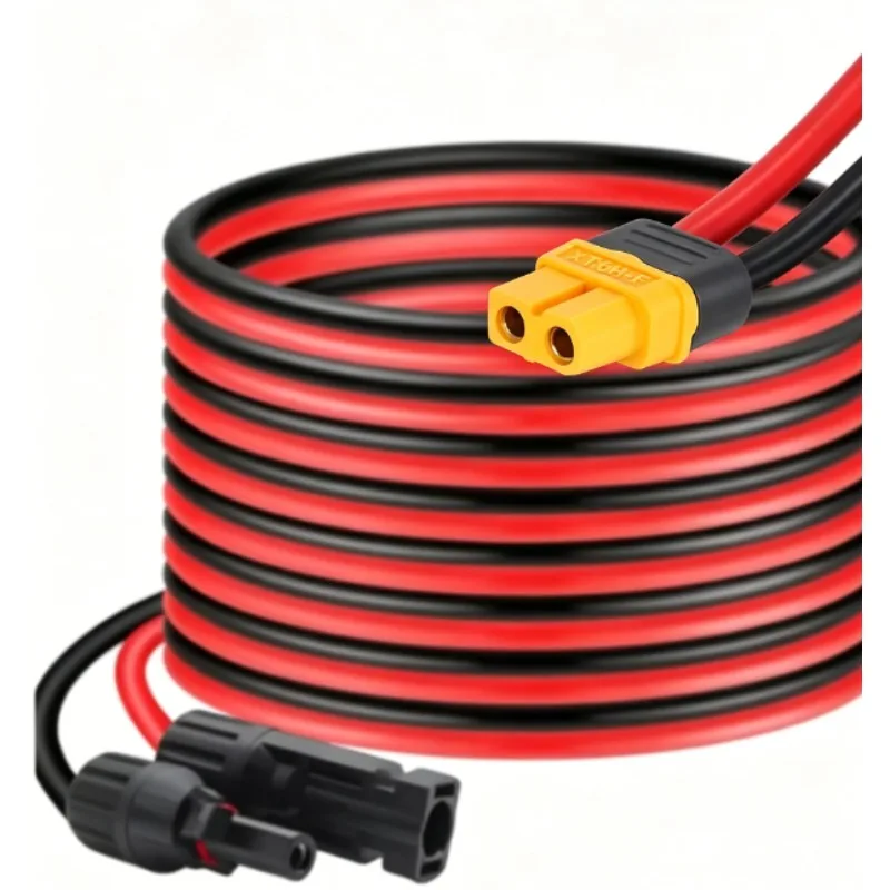 1/2/3M Solar-Steckverbinder zu XT60 Adapter 12AWG Kabel für Solarpanel-Ladekabel für Solargenerator Tragbare Powerstation