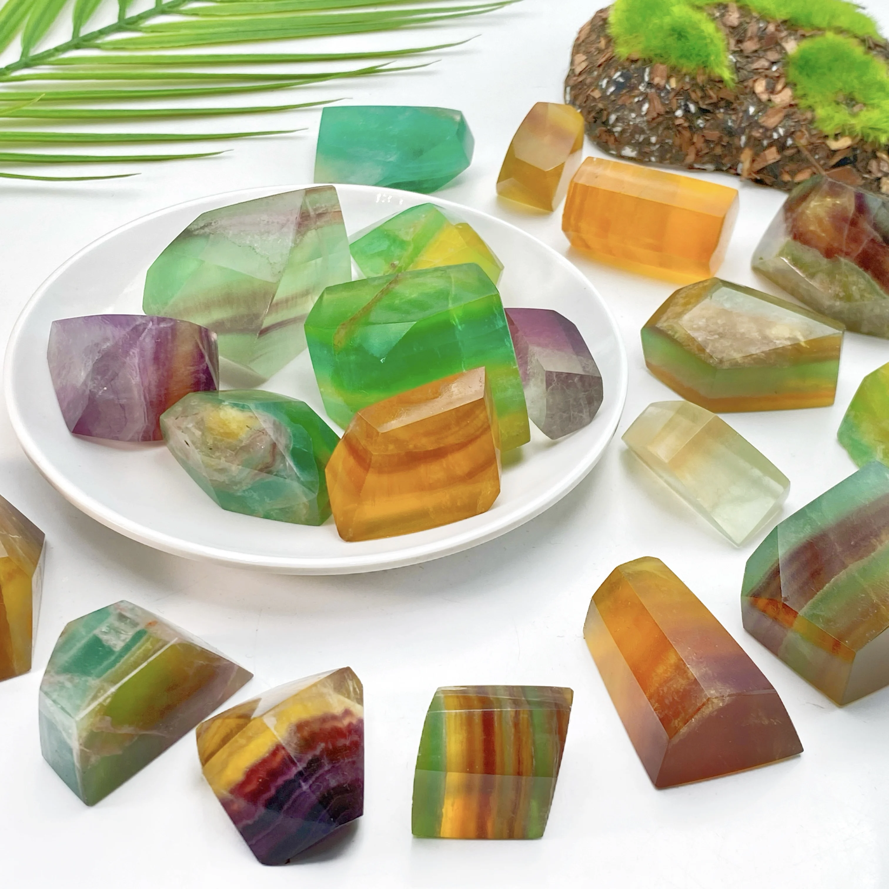1PC Random Colored Fluorite Freeform,Irregular Shape,Stone Collections,Excellent Gifts,Family Friends Gift,Home Decor,DIY Decor