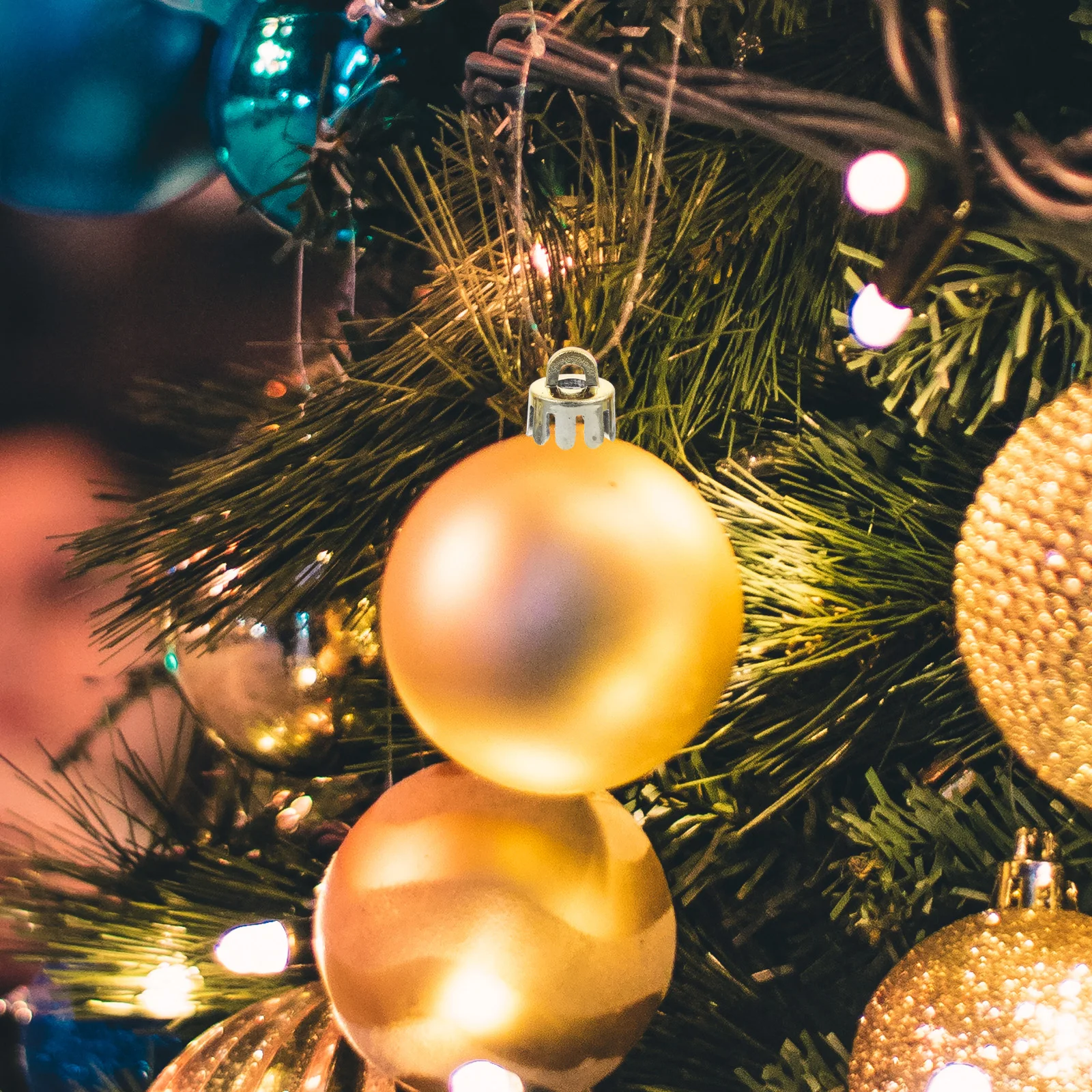 

10Pcs Decorative Ball Pendant Caps Shatterproof Plastic Caps for Ornament Balls DIY Christmas Hanging Ball Covers Elegant