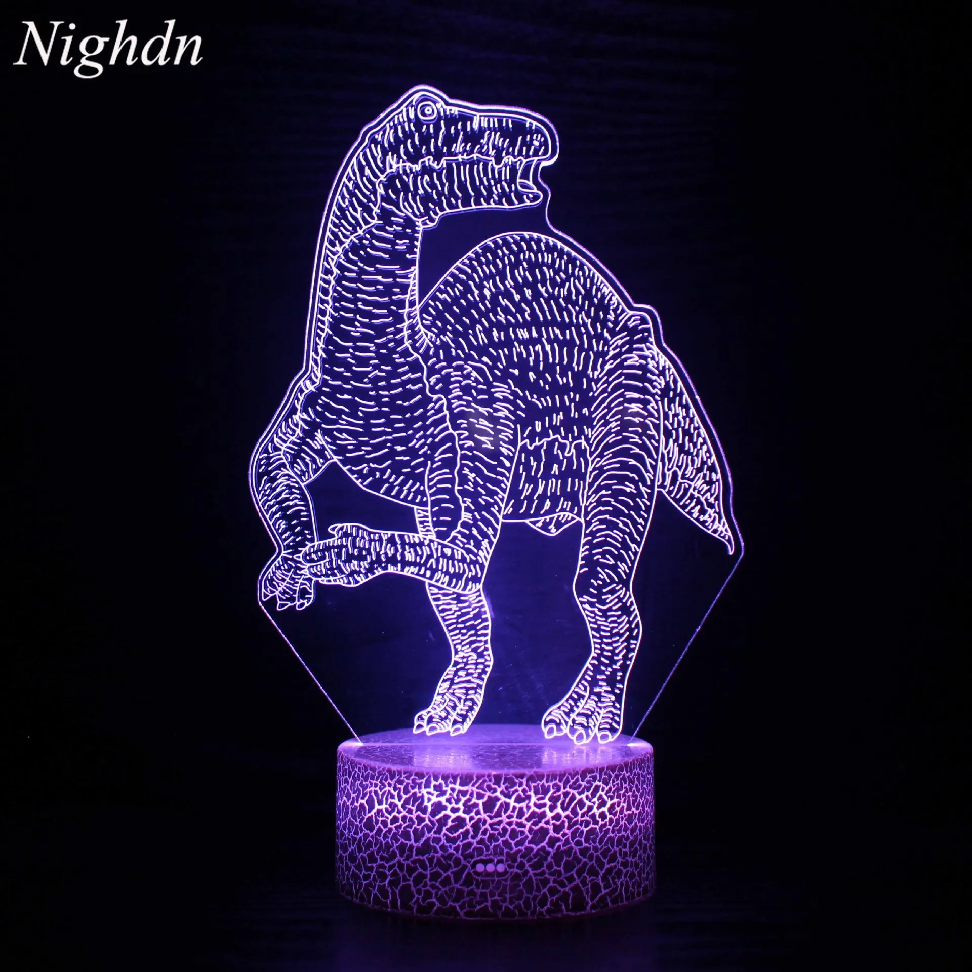 

Nighdn 3D Illusion Dinosaur Night Light for Kids Room LED Nightlight Touch USB Cable 7 Changing Decor Lamp Gift for Kids Boys