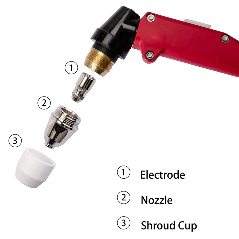 

45 Pieces P80 Plasma Electrode Tip Nozzle Plasma Cutting Electrode Nozzle Plasma Consumable Fit P-80 Plasma Torch-LICG