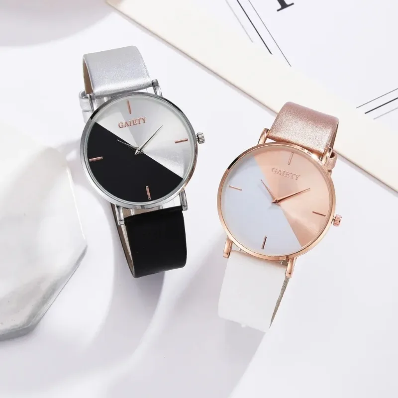 Women Watch Leather Rose Gold Female Clock Luxury Design Elegant Women Watches Mix Color Simple Fashion Ladies Watch