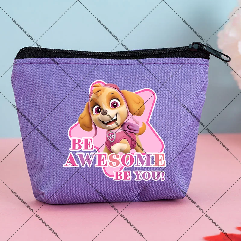 Paw Patrols Card Holder Pocket Printing Square Zipper Wallet Chase Skye Coin Pack Zoro Mini Purse Cute Key Card Bag Storage Bags view 5