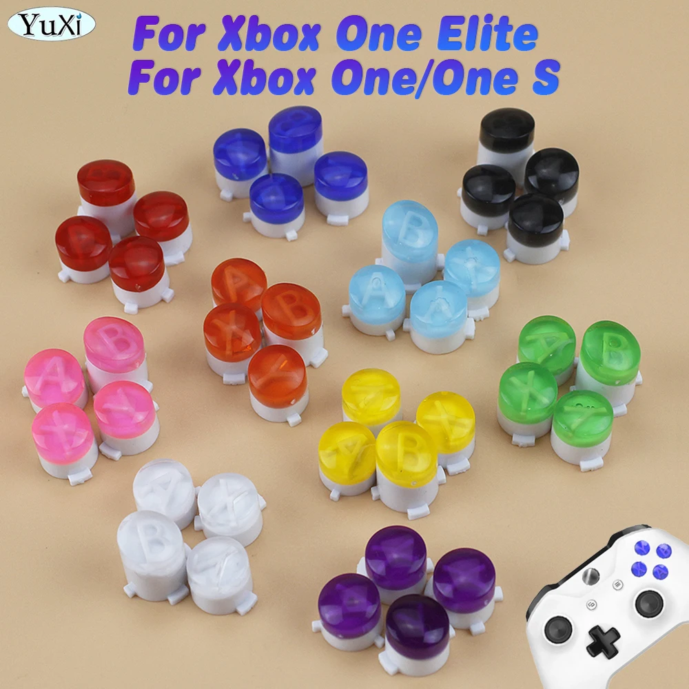 1Set ABXY Button Key For Xbox One S Slim/Elite Gamepad Controller ABXY Menu Button Cap Colorful DIY Replacement Part