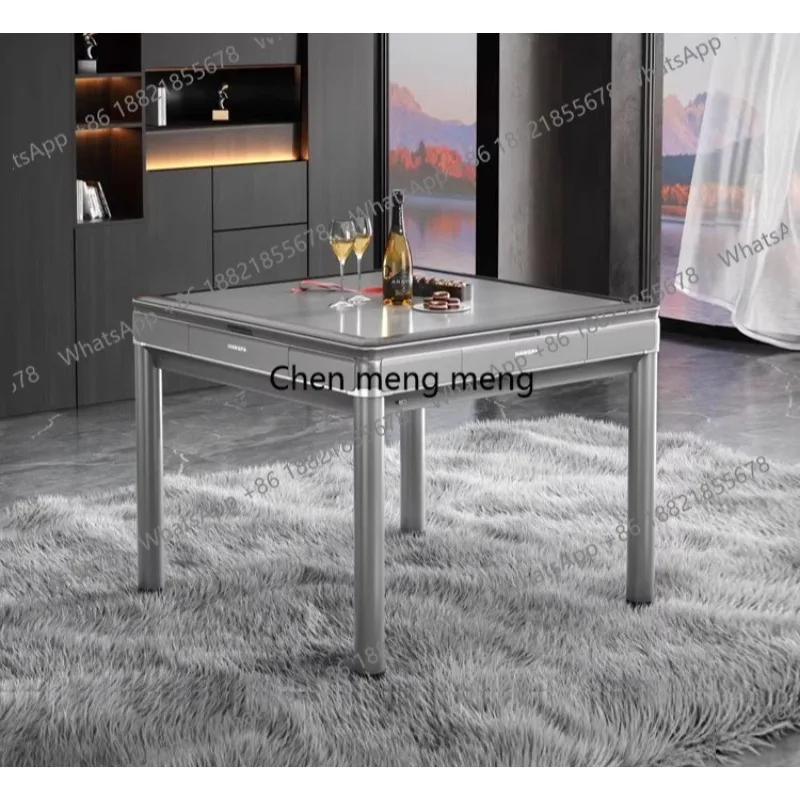 Modern Automatic Shuffling Mahjong Table Nordic Smart Roller Coaster Card-Dealing Mahjong Game Table Dining Room