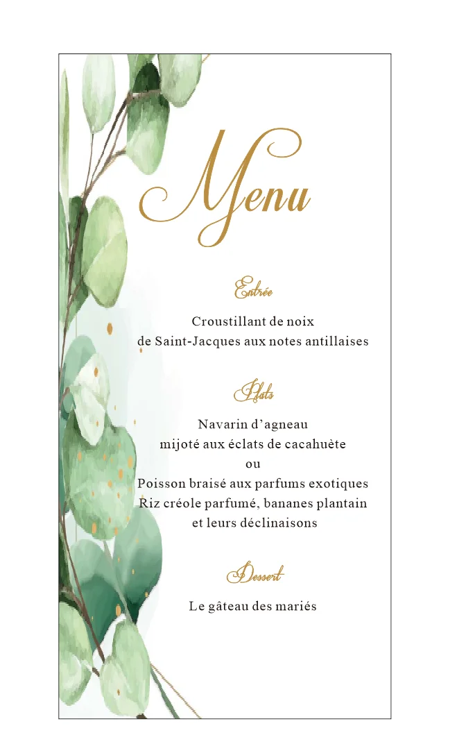 50 szt. Karta Menu ślubne spersonalizowane papierowe Brunch Menu pomysły na akcesoria weselne na przyjęcie urodzinowe — zdjęcie 4