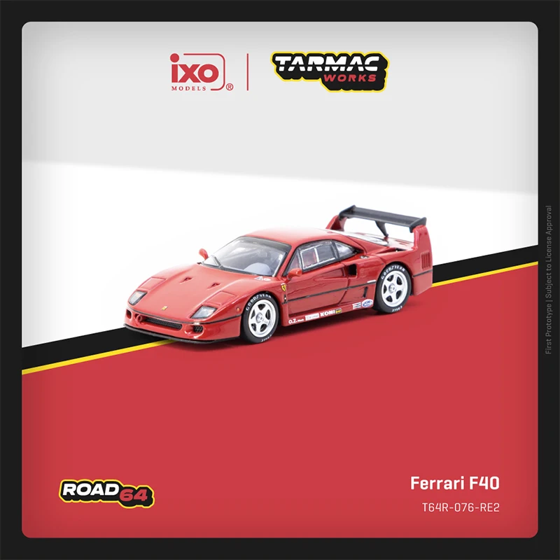 

Предпродажа TW 1:64 Ferrari F40 Red, литая под давлением модель автомобиля, коллекция игрушек Tarmac Works