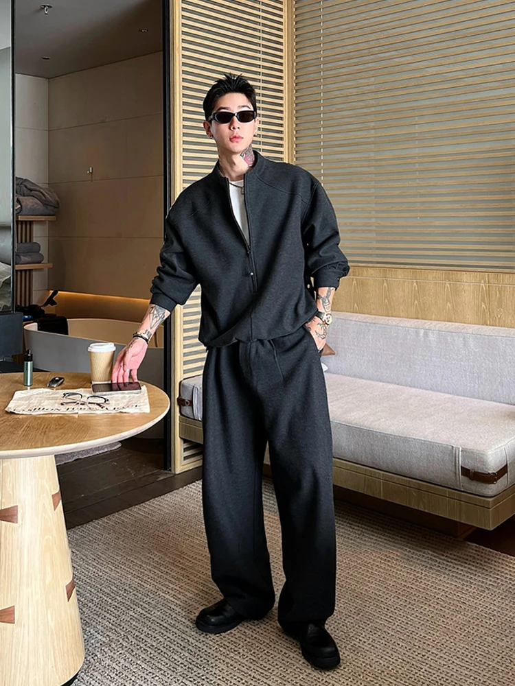 

High-End Men's Lazy Sle Clothing Set Spring 2026 Loose Straight Casual Sweatirt And Pants Two-Piece Set Comfortable Faion