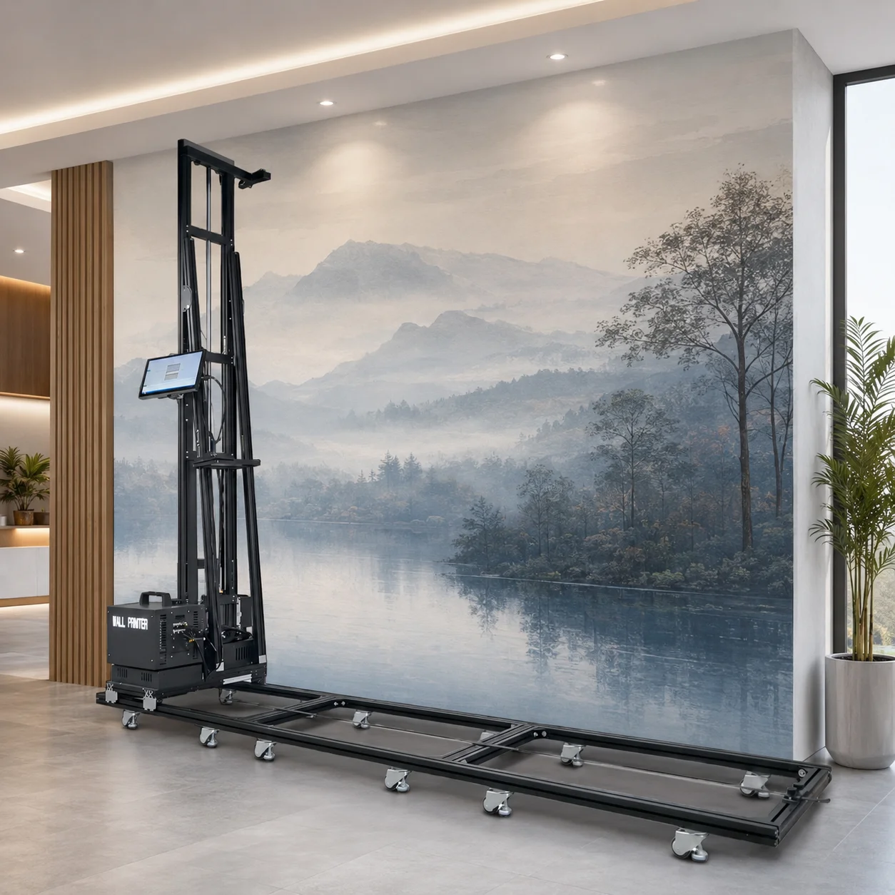 2026 New Wall Printer Outdoor Vertical Inkjet Machine High Precision Building Wall Ad No Plate Eco Ink Fast Dry Suitable Schools