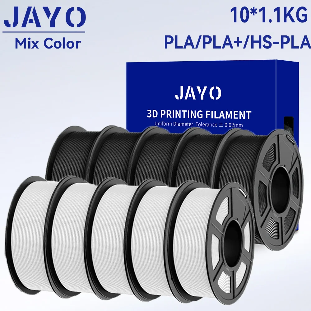 

JAYO 3D PLA/PLA PLUS/ PLA Matte 3D принтер Filamen PLA Филамент 1,75 мм +/-0,02 мм 10 рулонов материалы для 3D-принтера и ручки