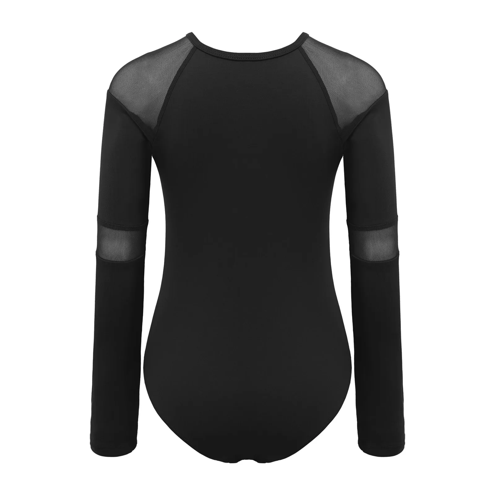 أطفال بنات الجمباز الشكل التزلج الرقص ارتداءها بقماش شفاف طويلة الأكمام رقيقة صوف مبطن لامعة الراين زهرة يوتار