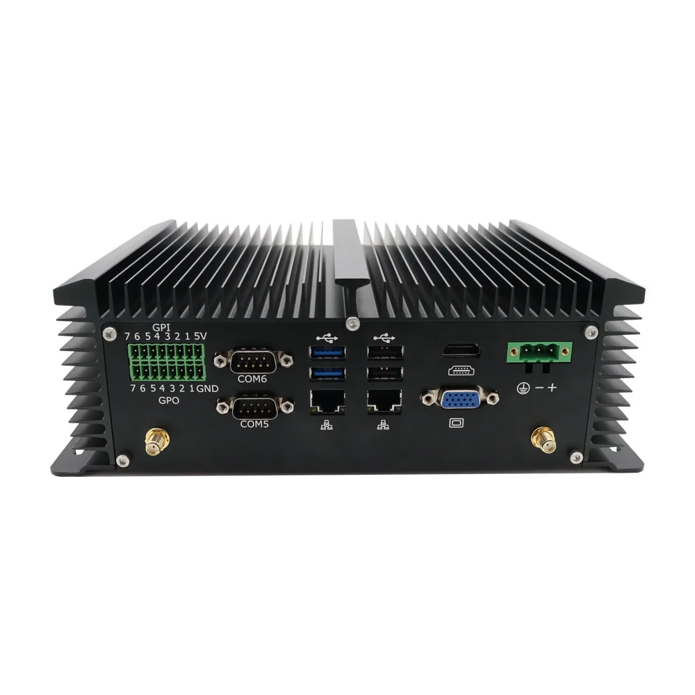 Fanless microcomputer mini small host pc quad-core J1900 quasi-system htpc dual network 6COM industrial computer