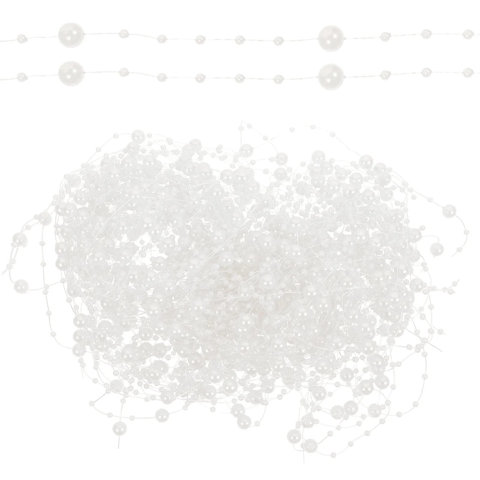 

30Pcs Artificial Pearl Beaded String Elegant Faux Pearl Chain for DIY Jewelry Clothing Decor Wedding Party Supplies Craft