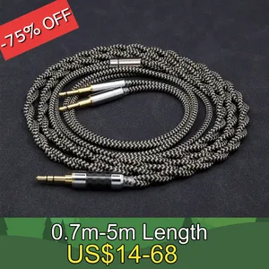 2 Inti 2.8 mm Litz OFC Pelindung Earphone Kabel Lengan Dikepang untuk Nighthawk Monoprice M650 Monolit M1060 M1060C M565 LN008043 10 monoprice penjualan terbaik - №