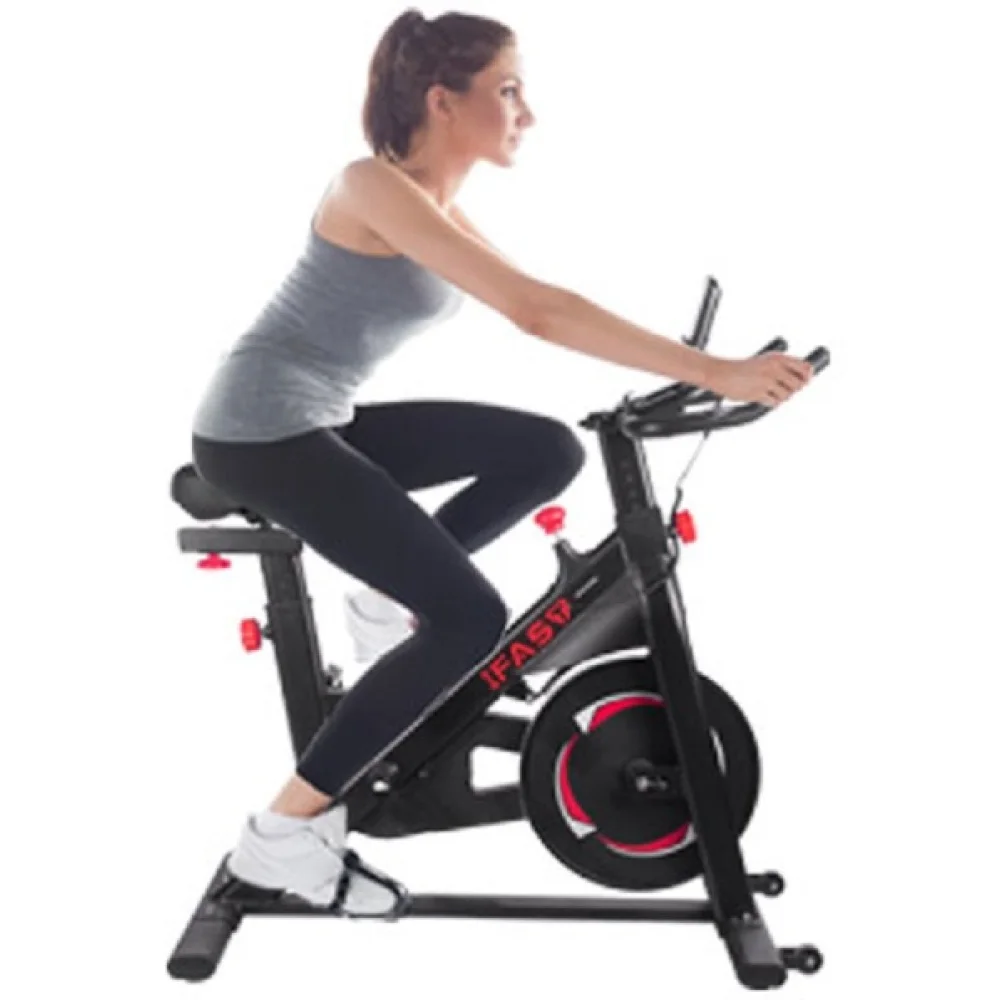 Ye Black Stationary Bikes for Home - Spin Indoor Exercise Bike with LCD Monitor and Comfortable Seat Cushion for Home Gym Cardio Fitness Training
