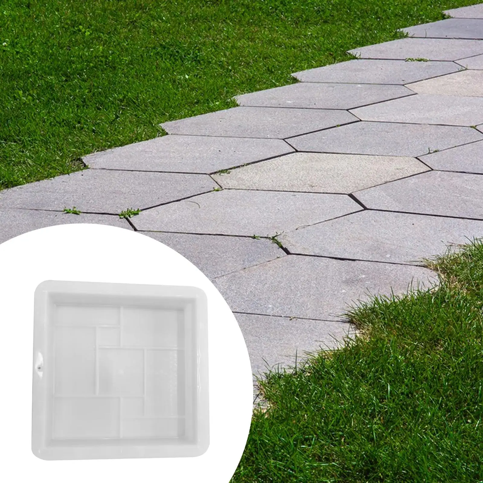 Plastic Concrete Mould Durable Garden Paving Square Tile Maker for Outdoor Sidewalk and DIY Pathway